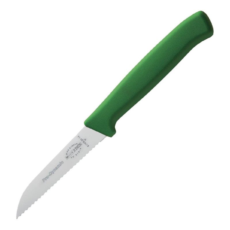 Faca de escritório serrilhada Prodynamic HACCP Verde - 75mm - Dick Faca de escritório serrilhada Prodynamic HACCP Verde - 75mm - Dick