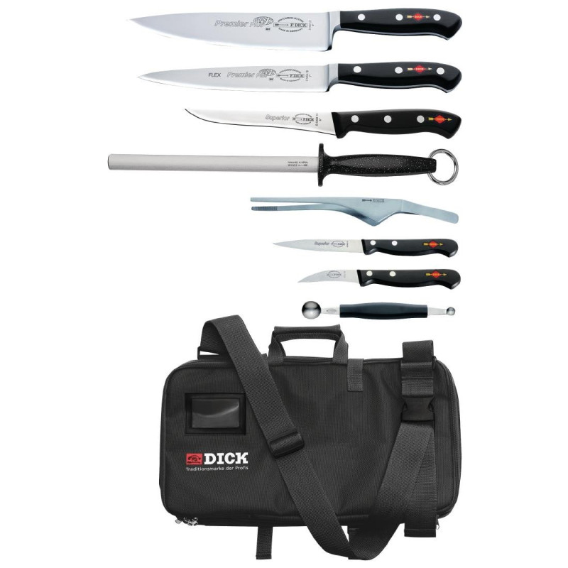 Conjunto de 8 facas com estojo - Dick Conjunto de 8 facas com estojo - Dick