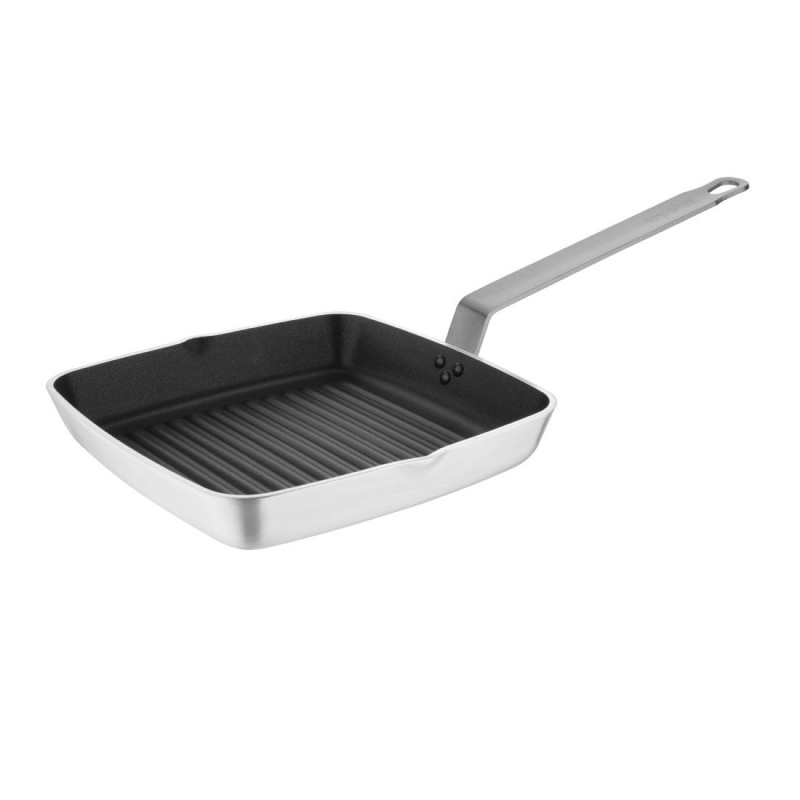 Frigideira Antiaderente Quadrada com Fundo Grelhado - L 240mm - Vogue Frigideira Antiaderente Quadrada com Fundo Grelhado - L 240mm - Vogue