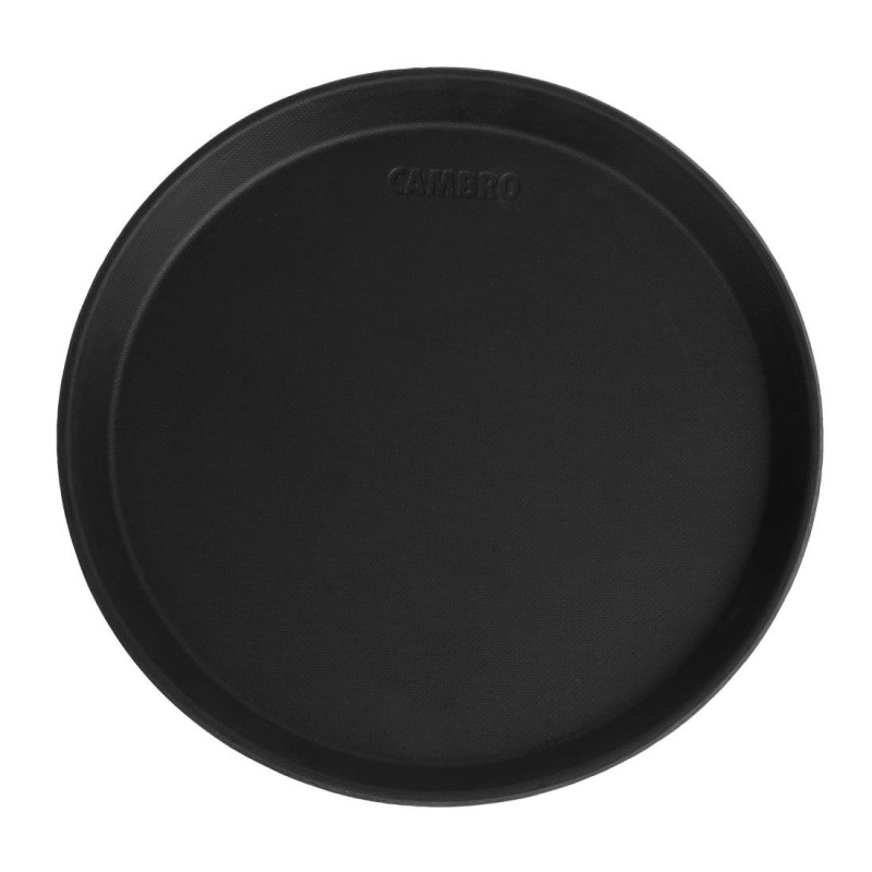Tabuleiro de Serviço Redondo em Fibra de Vidro Antiderrapante Camtread Preto Ø 280mm - Cambro - Fourniresto Tabuleiro de Serviço Redondo em Fibra de Vidro Antiderrapante Camtread Preto Ø 280mm - Cambro - Fourniresto