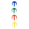 Alguns Clipex com Clips de Código de Cores - L 1370mm - Jantex