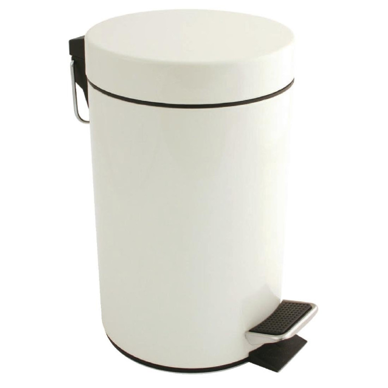 Lixeira com pedal branca - 3L - Bolero Lixeira com pedal branca - 3L - Bolero