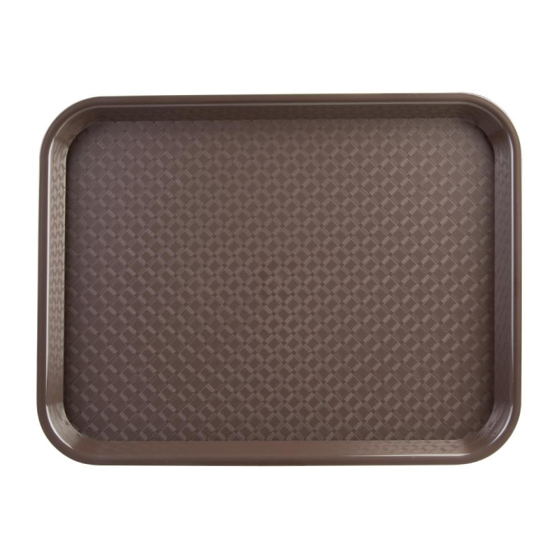 Brown Plastic Fast Food Tray - Olympia KRISTALLON - Fourniresto Brown Plastic Fast Food Tray - Olympia KRISTALLON - Fourniresto