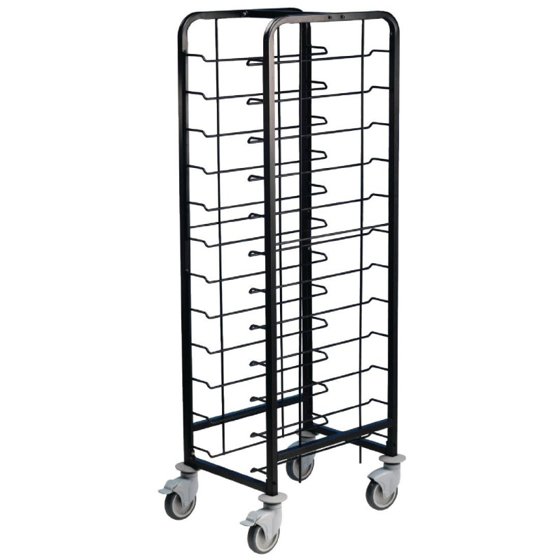 Carrinho de despejo de 12 bandejas em aço - L 510 x P 640mm - FourniResto Carrinho de despejo de 12 bandejas em aço - L 510 x P 640mm - FourniResto