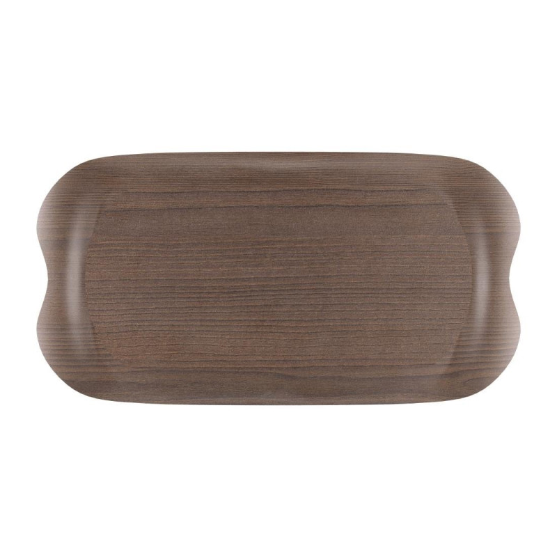 Tabuleiro de Serviço Wave 43x23cm Palissandro Veiné - Roltex - Fourniresto Tabuleiro de Serviço Wave 43x23cm Palissandro Veiné - Roltex - Fourniresto
