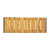 Bancos em Aço e Acácia 100 cm - Conjunto de 2 - Bolero - Fourniresto