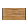 Mesa Industrial Retangular em Aço e Acácia 180 cm - Bolero - Fourniresto