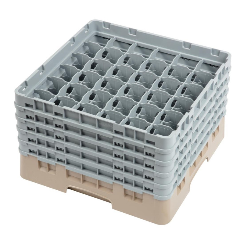 Suporte para copos com 36 compartimentos Camrack Bege - L 500 x P 500mm - Cambro Suporte para copos com 36 compartimentos Camrack Bege - L 500 x P 500mm - Cambro