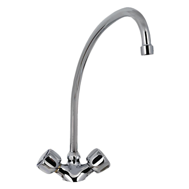 Misturador Monocomando Padrão de 2 Furos com Bico de 200mm - FourniResto Misturador Monocomando Padrão de 2 Furos com Bico de 200mm - FourniResto