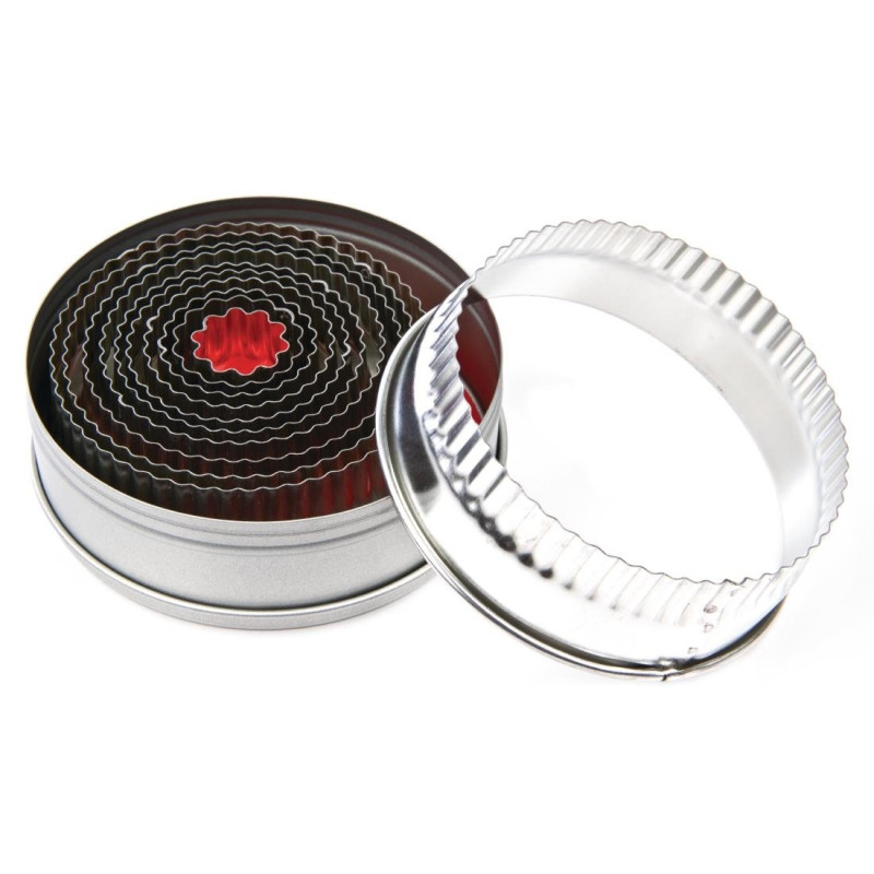 Emporte-Pièces Ronds Cannelés - Lot De 11 - Vogue - Fourniresto Emporte-Pièces Ronds Cannelés - Lot De 11 - Vogue - Fourniresto
