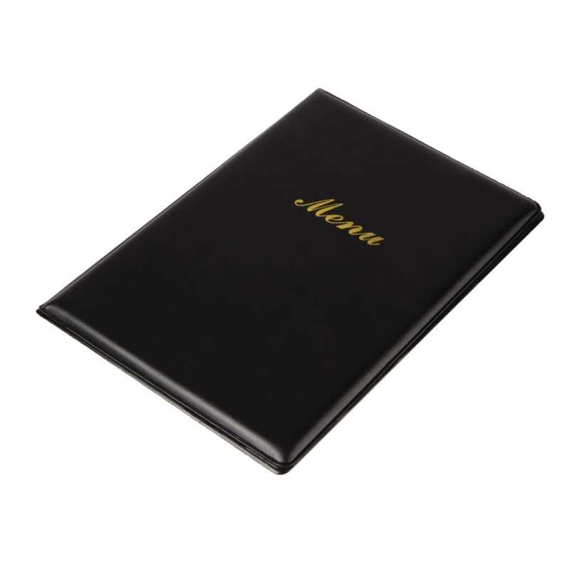 Protetor de Menu em PVC A5 Preto - Olympia - Fourniresto Protetor de Menu em PVC A5 Preto - Olympia - Fourniresto