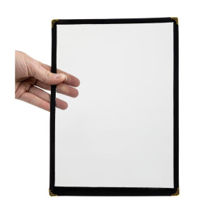 Protetor de Menu Estilo Americano A4 Duas Vistas Preto - Olympia - Fourniresto