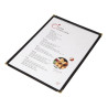 Protetor de Menu Estilo Americano A4 Duas Vistas Preto - Olympia - Fourniresto