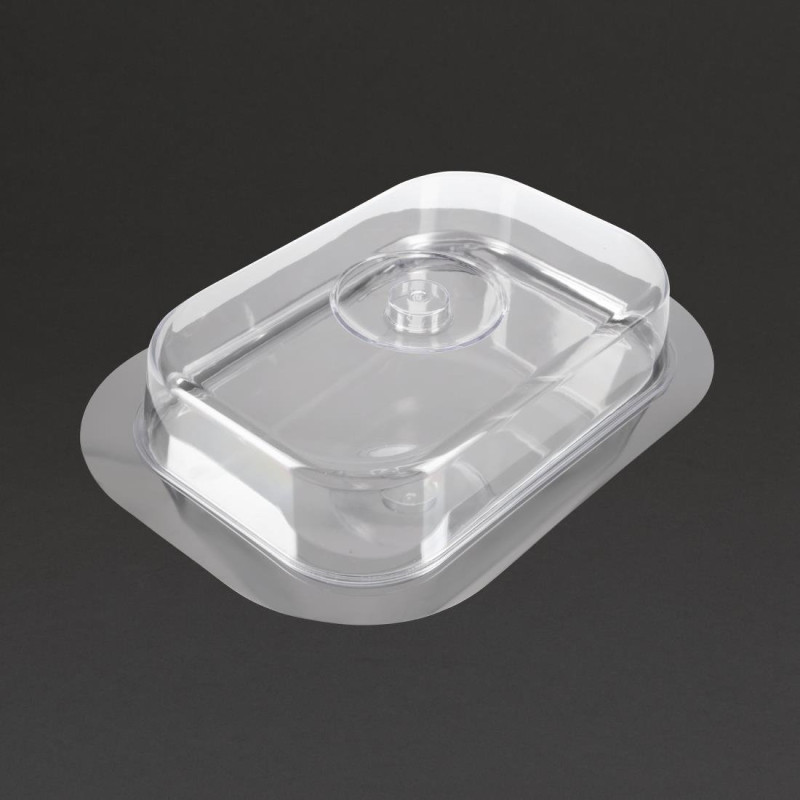 Tabuleiro Retangular em Aço Inoxidável com Tampa Transparente - APS - Fourniresto Tabuleiro Retangular em Aço Inoxidável com Tampa Transparente - APS - Fourniresto
