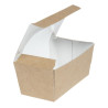Caixas de bolo retangulares compostáveis de papel kraft com janela - Conjunto de 500 - Colpac
