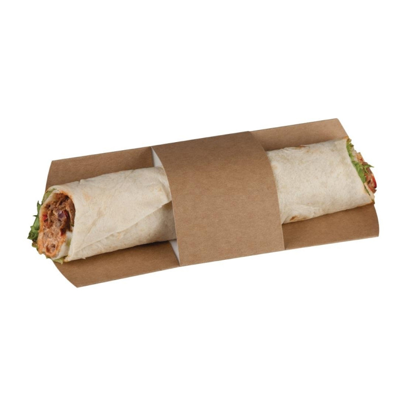 Estojos para Tortilla Kraft Compostáveis - Pacote de 1000 - Colpac Estojos para Tortilla Kraft Compostáveis - Pacote de 1000 - Colpac