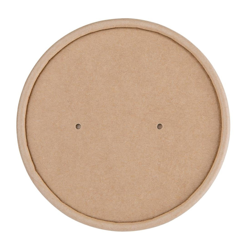 Tampas de Papel para Copos de Sopa - Ø 100 mm - Pacote de 500 - Fiesta Green Tampas de Papel para Copos de Sopa - Ø 100 mm - Pacote de 500 - Fiesta Green