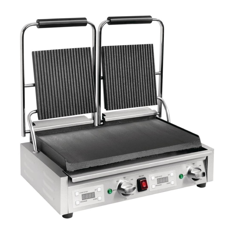 Grelhador de Contato Duplo Estriado/Liso-230V - Buffalo Grelhador de Contato Duplo Estriado/Liso-230V - Buffalo