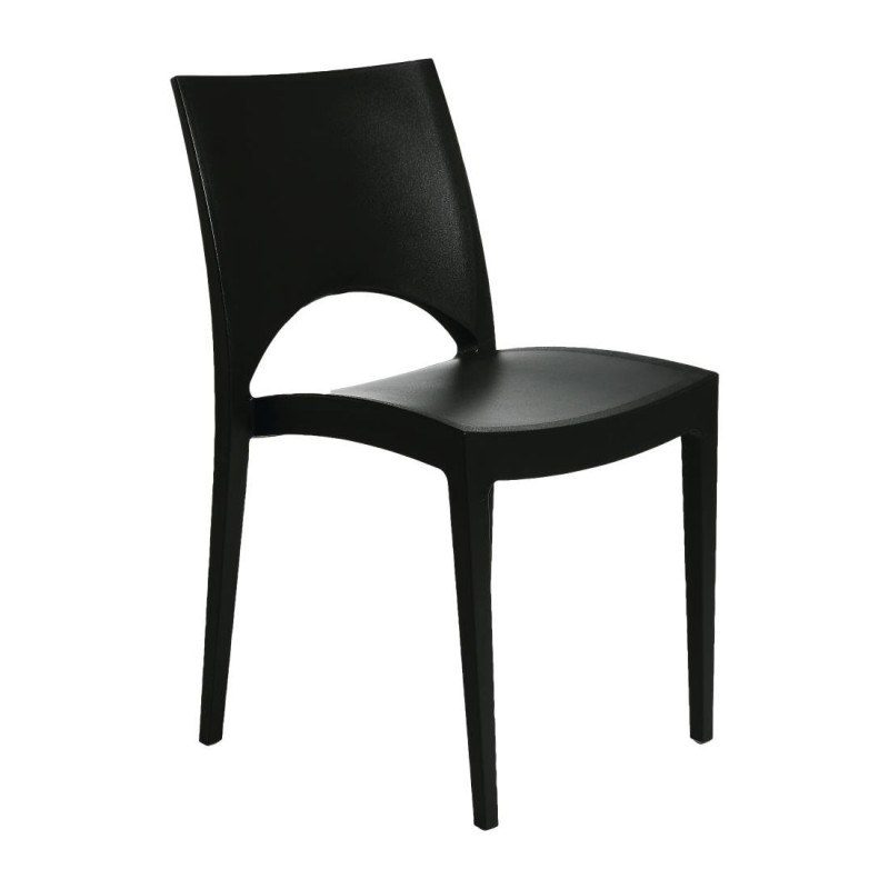 Cadeira empilhável para exterior / interior - antracite - FourniResto - Fourniresto Cadeira empilhável para exterior / interior - antracite - FourniResto - Fourniresto