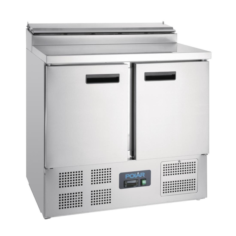 Balcão de preparação refrigerado para pizzas e saladas Série G - 254L - Polar - Fourniresto Balcão de preparação refrigerado para pizzas e saladas Série G - 254L - Polar - Fourniresto