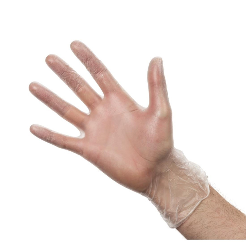 Gants en vinyle poudrés S - Lot de 100 - Vogue - Fourniresto Gants en vinyle poudrés S - Lot de 100 - Vogue - Fourniresto