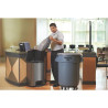 Caixote do lixo com pedal frontal em aço inoxidável Slim Jim - 50L - Rubbermaid
