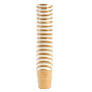 Copos Descartáveis para Bebidas Quentes Marrom - 225ml - Pacote com 1000 - Festa
