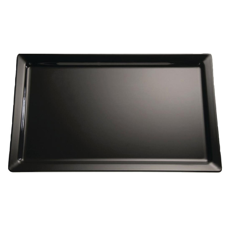 Plateau En Mélamine Pure Noir Gn1/2 - APS - Fourniresto Plateau En Mélamine Pure Noir Gn1/2 - APS - Fourniresto