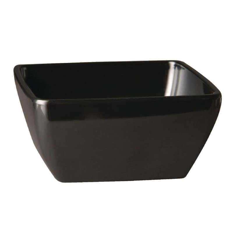 Taça Quadrada em Melamina Pura Preta - 90mm - APS - Fourniresto Taça Quadrada em Melamina Pura Preta - 90mm - APS - Fourniresto