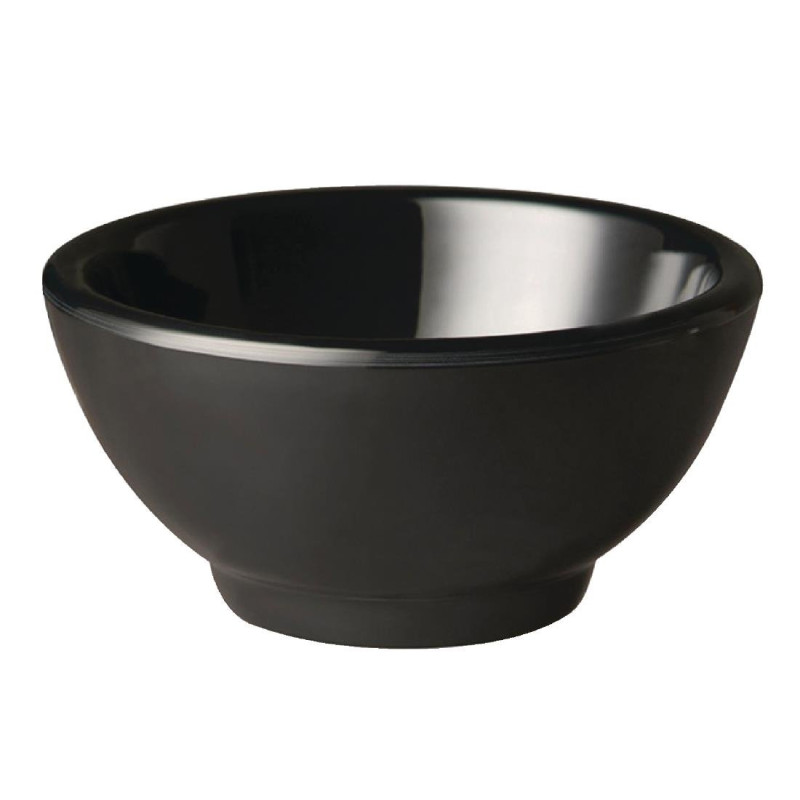 Taça Redonda em Melamina Pura Preta - Ø130mm - APS - Fourniresto Taça Redonda em Melamina Pura Preta - Ø130mm - APS - Fourniresto