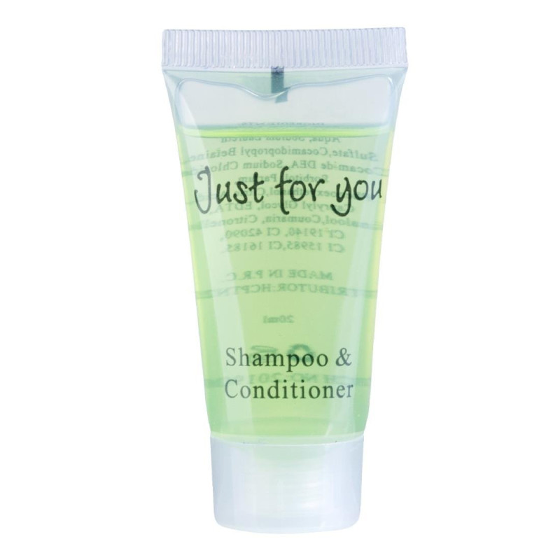 Champô e Condicionador Just For You - 20 ml - Lote de 100 - FourniResto - Fourniresto Champô e Condicionador Just For You - 20 ml - Lote de 100 - FourniResto - Fourniresto