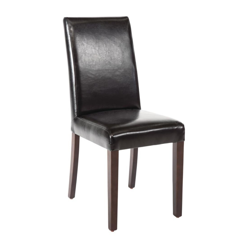 Cadeiras em couro sintético preto - Bolero - Fourniresto Cadeiras em couro sintético preto - Bolero - Fourniresto