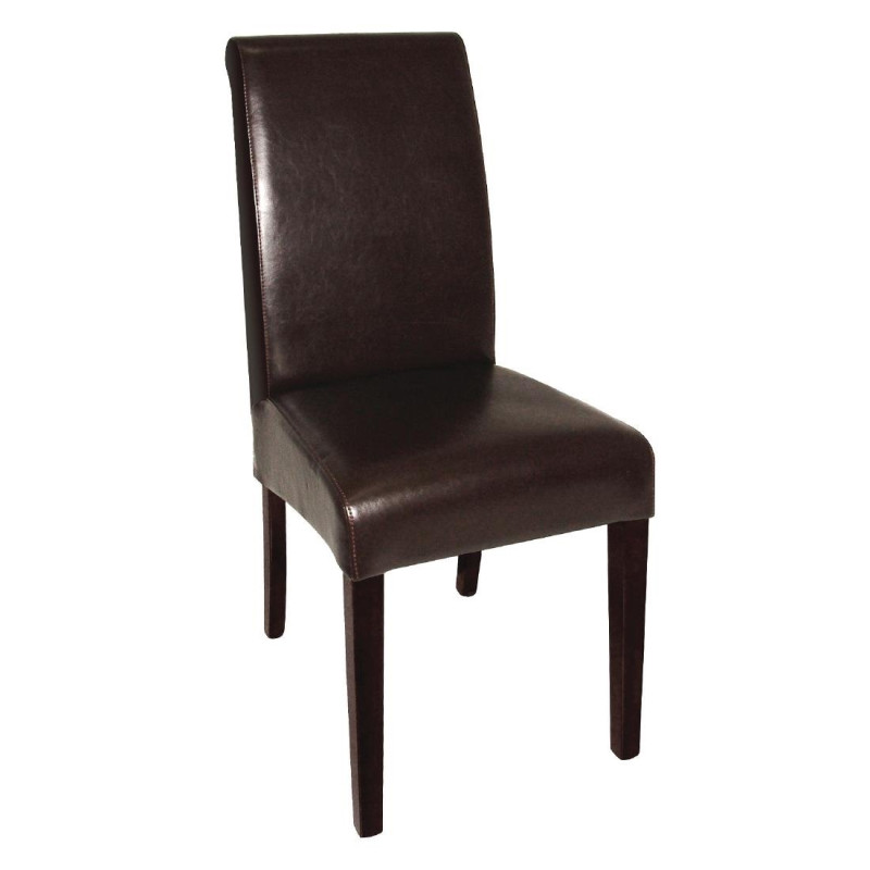 Cadeiras em couro sintético com encosto curvo pretas - Bolero - Fourniresto Cadeiras em couro sintético com encosto curvo pretas - Bolero - Fourniresto