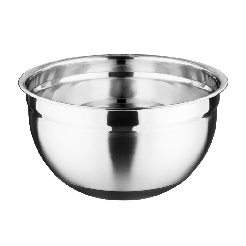 Bacia de Aço Inoxidável com Fundo de Silicone 5L - Vogue - Fourniresto Bacia de Aço Inoxidável com Fundo de Silicone 5L - Vogue - Fourniresto