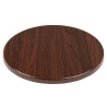 Tampo de Mesa Redondo Marrom Escuro - 600 mm - Bolero