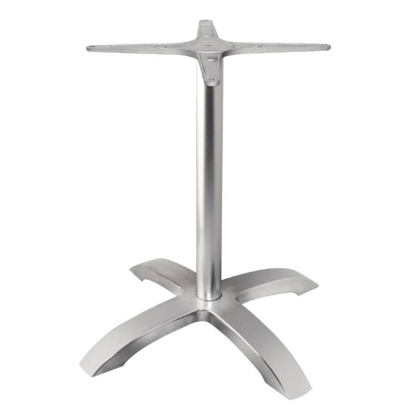 Base de mesa de 4 pernas em alumínio escovado - Bolero Base de mesa de 4 pernas em alumínio escovado - Bolero
