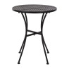 Mesa Bistrô Redonda em Aço Vazado - Preta - 600mm - Bolero - Fourniresto