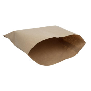 Saquinhos de sanduíche compostáveis Kraft - Pacote com 1000 - Vegware - Fourniresto