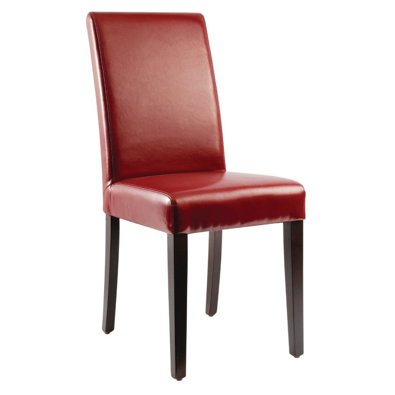 Chaises En Simili Cuir - Rouges - Bolero - Fourniresto Chaises En Simili Cuir - Rouges - Bolero - Fourniresto