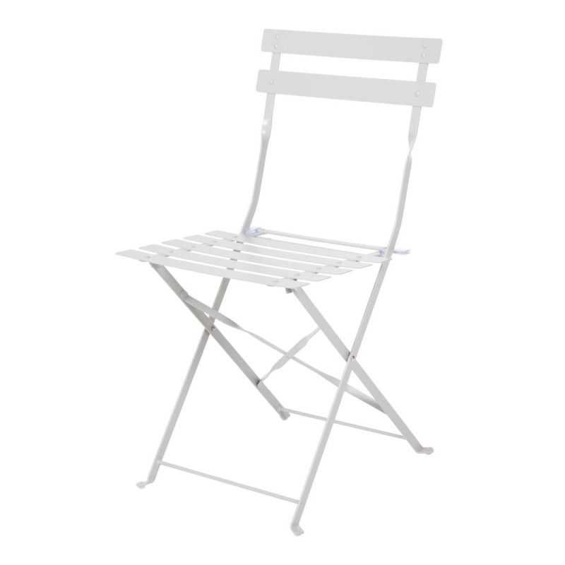 Steel Terrace Chair - Gray - Set of 2 - Bolero - Fourniresto Steel Terrace Chair - Gray - Set of 2 - Bolero - Fourniresto