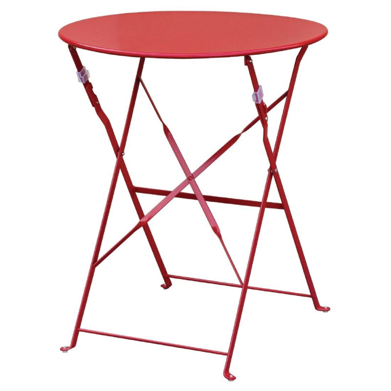 Mesa de terraço em aço - Vermelho - Bolero - Fourniresto Mesa de terraço em aço - Vermelho - Bolero - Fourniresto