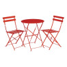 Mesa de terraço em aço - Vermelho - Bolero - Fourniresto
