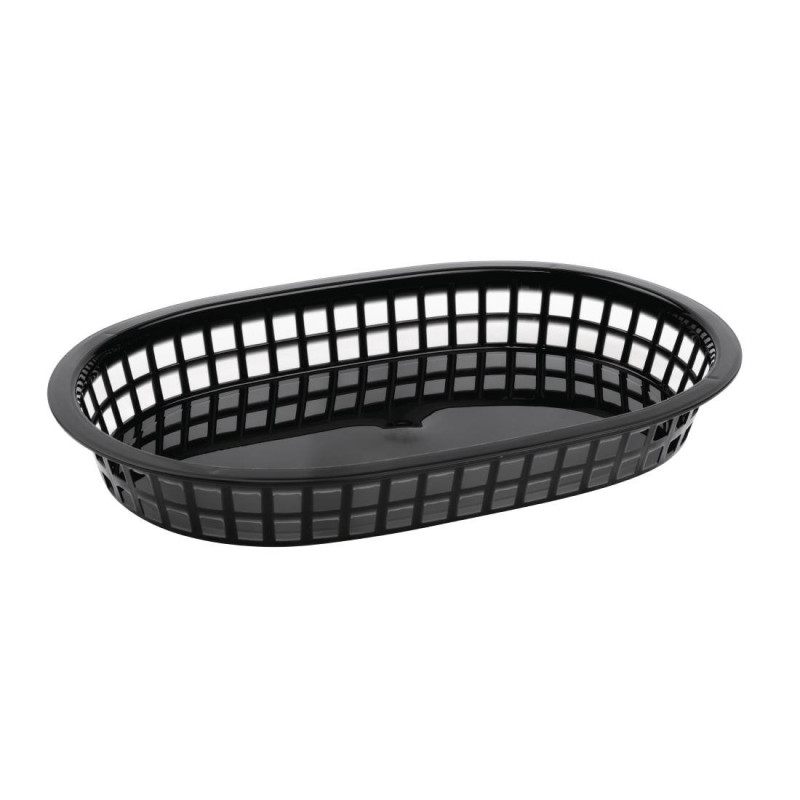 Cesto de alimentos oval em polipropileno preto - Olympia - Fourniresto Cesto de alimentos oval em polipropileno preto - Olympia - Fourniresto