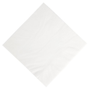Guardanapos de Almoço de Papel Branco Compostáveis - 3 Camadas - 400 x 400 - Pacote de 1000 - FourniResto