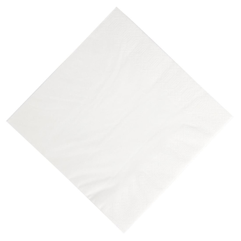 Guardanapos de Almoço de Papel Branco Compostáveis - 3 Camadas - 400 x 400 - Pacote de 1000 - FourniResto Guardanapos de Almoço de Papel Branco Compostáveis - 3 Camadas - 400 x 400 - Pacote de 1000 - FourniResto