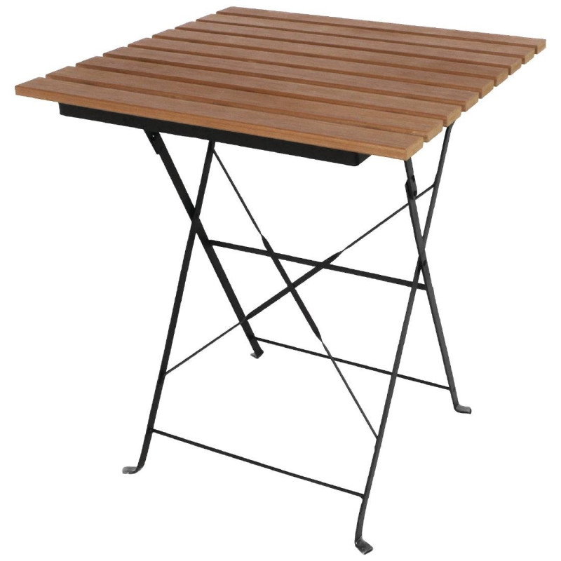 Mesa bistrô quadrada em imitação de madeira - 600mm - Bolero - Fourniresto Mesa bistrô quadrada em imitação de madeira - 600mm - Bolero - Fourniresto