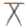 Mesa bistrô quadrada em imitação de madeira - 600mm - Bolero - Fourniresto