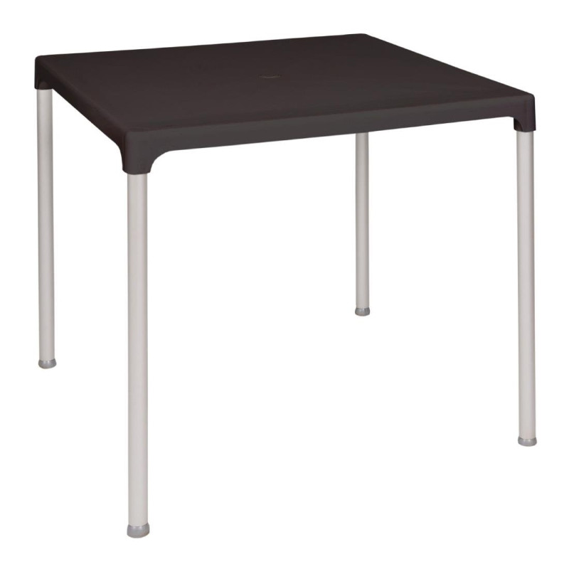 Mesa quadrada com pés de alumínio preto 750mm - Bolero - Fourniresto Mesa quadrada com pés de alumínio preto 750mm - Bolero - Fourniresto