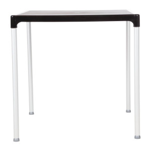 Mesa quadrada com pés de alumínio preto 750mm - Bolero - Fourniresto