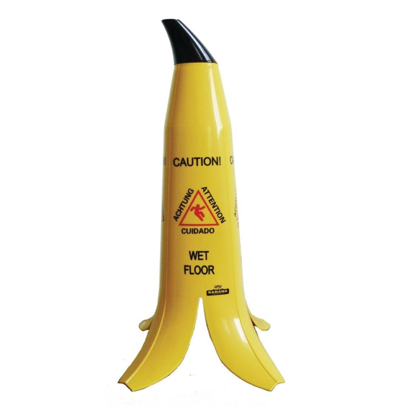 Cone de Sinalização Multilíngue Deslizante Banana - FourniResto Cone de Sinalização Multilíngue Deslizante Banana - FourniResto